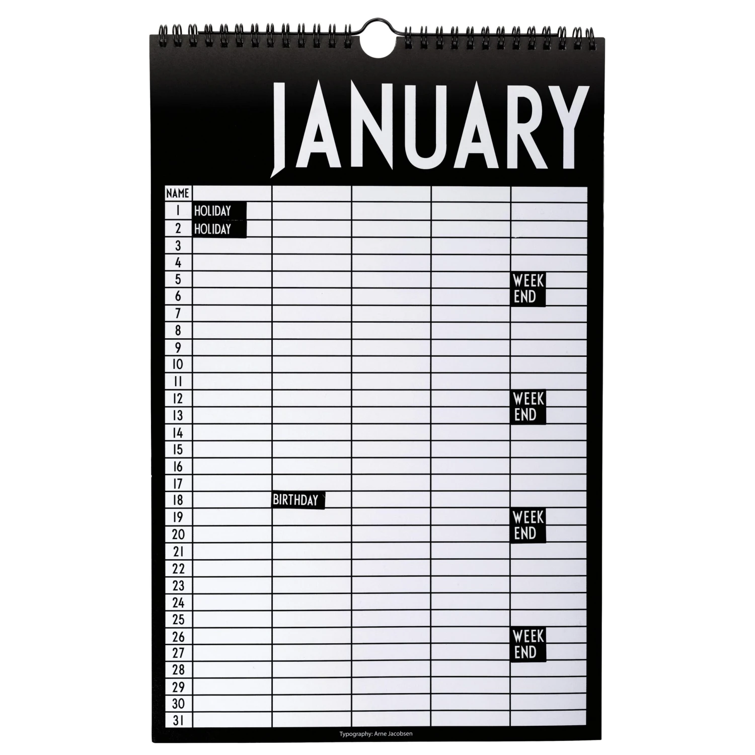 Design Letters Maandkalender - Afbeelding 2