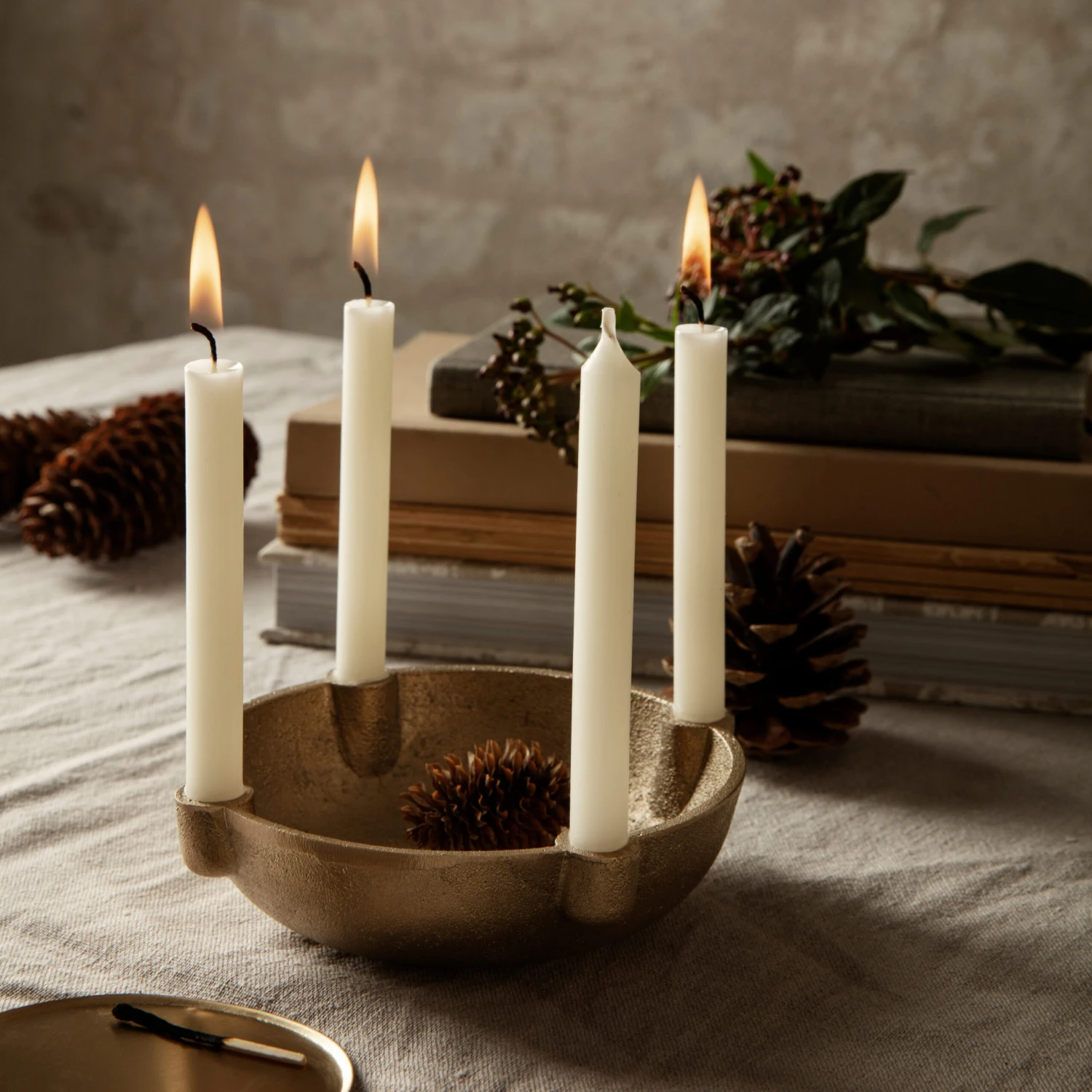 Ferm LIVING Bowl Adventskandelaar Messing - Afbeelding 3