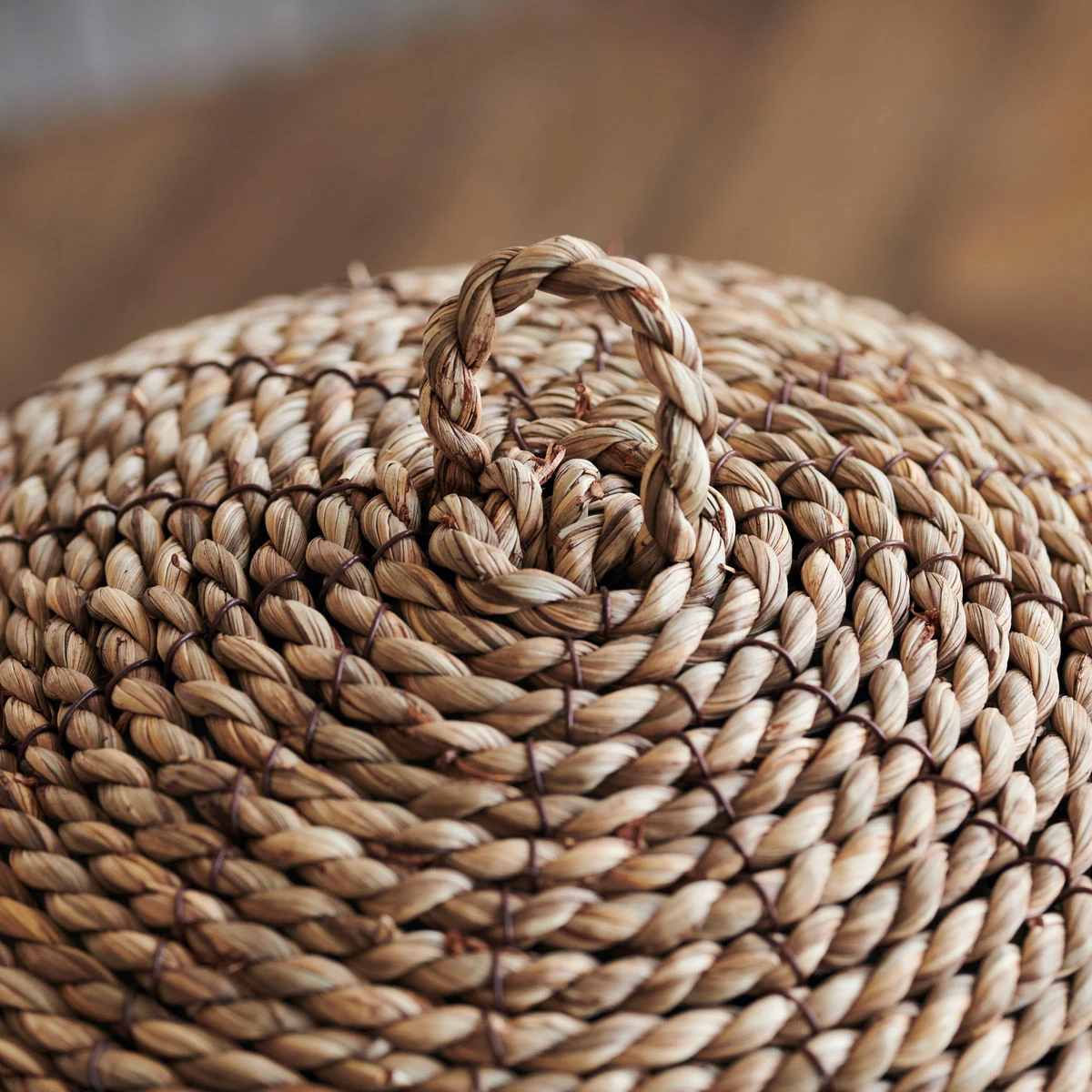 House Doctor Rama Mand Met Deksel Natuur - Afbeelding 2