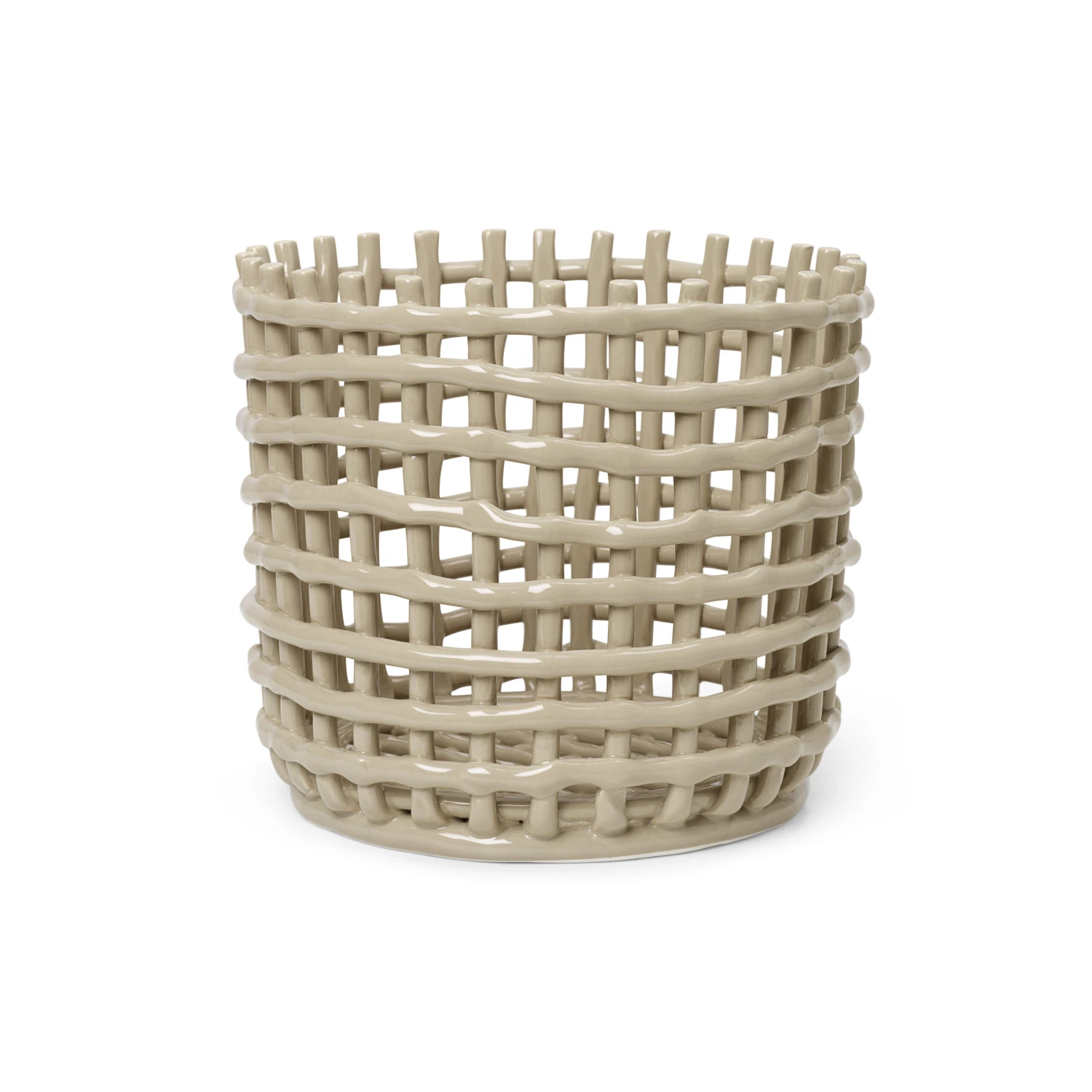 Ferm LIVING Ceramic Gevlochten Mand Ø23,5 Cm