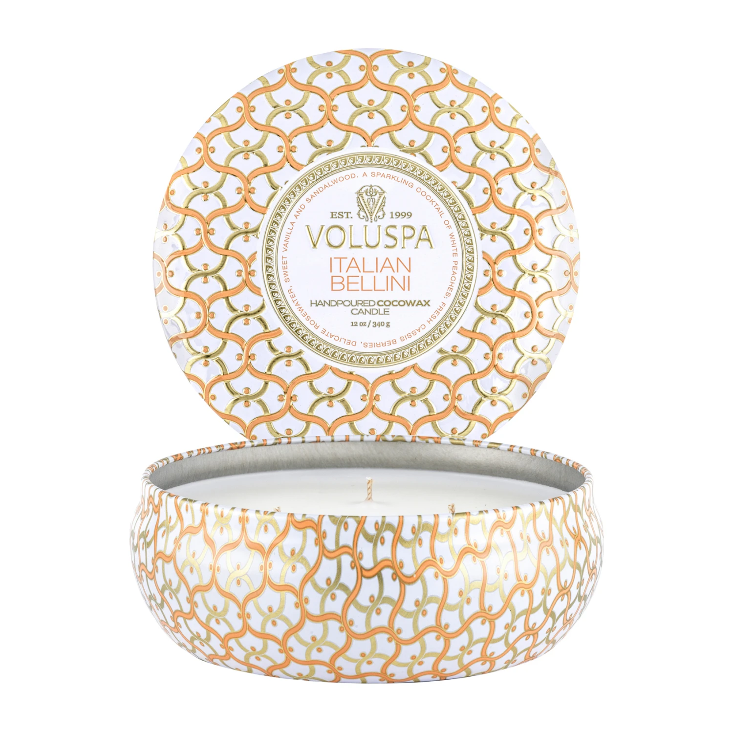 Voluspa Maison Blanc 3-wick Tin Geurkaars 40 Uur