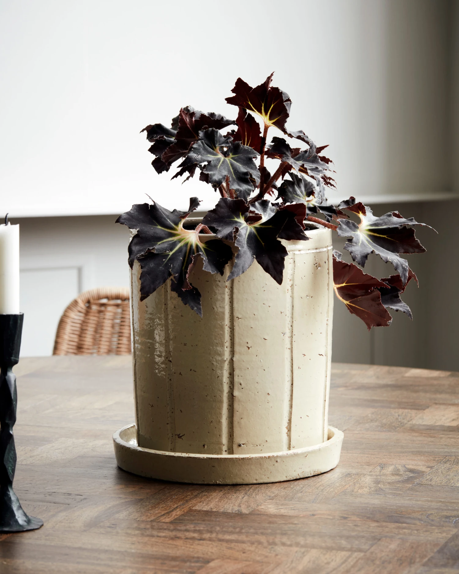 House Doctor Julian Bloempot Met Schotel Ø22 Cm - Afbeelding 2