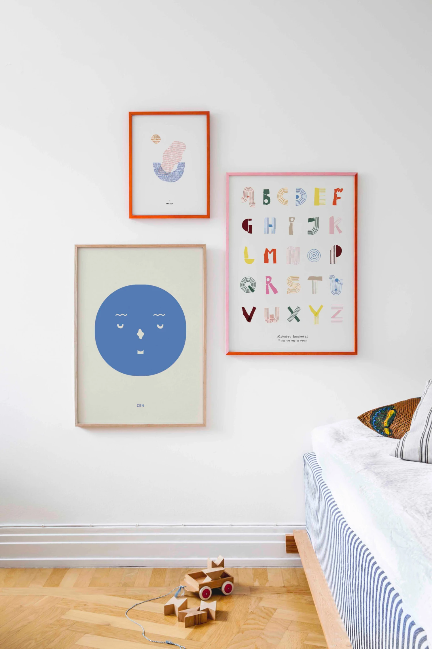 Alphabet Spaghetti ENG Multi-colour Poster - Afbeelding 3