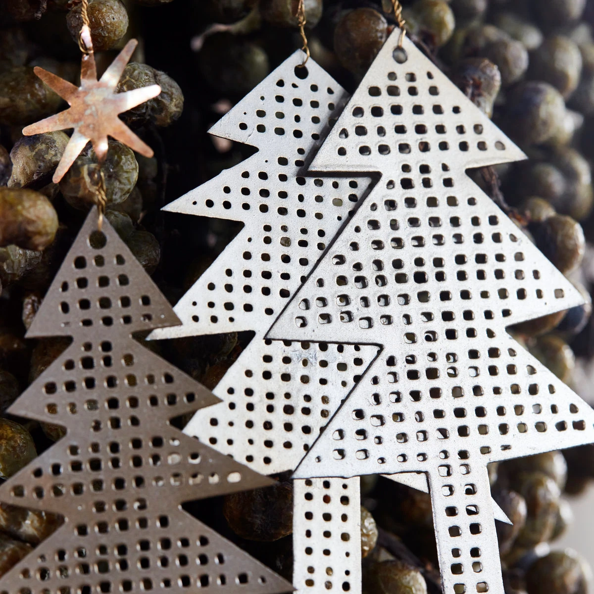 House Doctor Tree With Star Kersthanger Geperforeerd 3-pack - Afbeelding 4