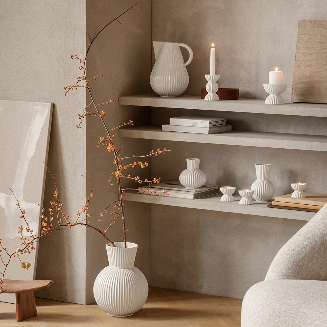 Lyngby Porcelæn Lyngby Tura Waxinelichtjeshouder Ø8 Cm - Afbeelding 7