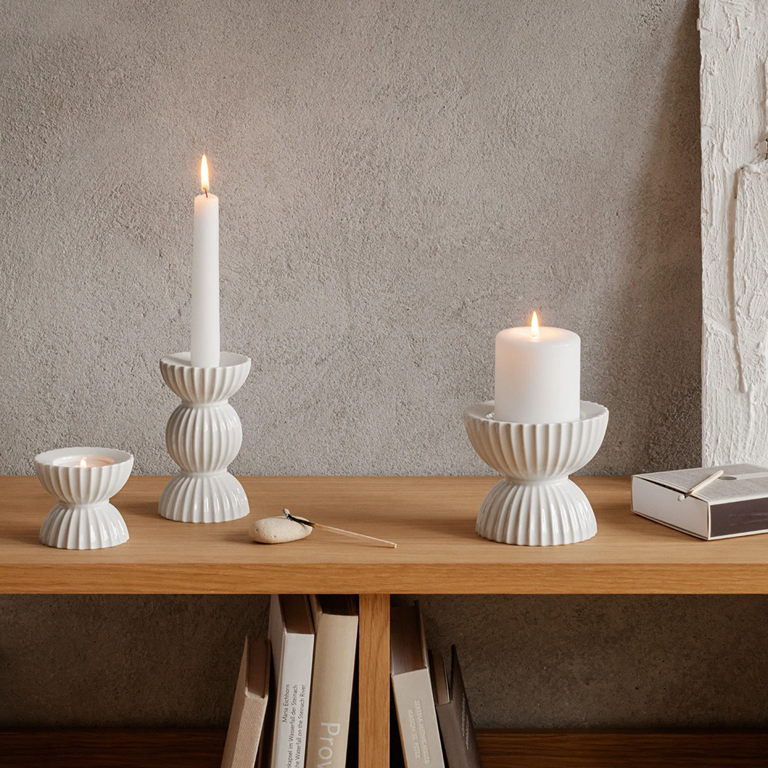 Lyngby Porcelæn Lyngby Tura Waxinelichtjeshouder Ø8 Cm - Afbeelding 8