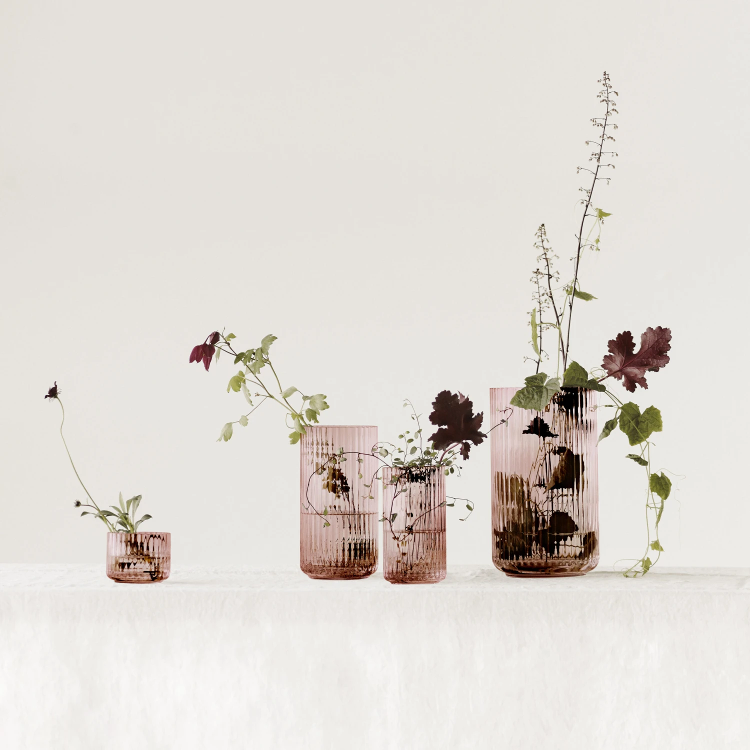 Lyngby Porcelæn Lyngby Vaas Glas Burgbordeaux - Afbeelding 4